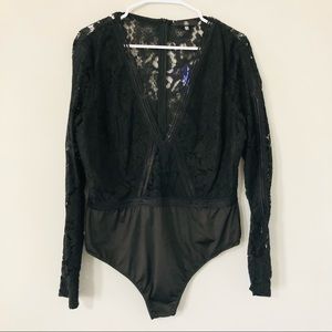 Missguided Plunge Lace Bodysuit